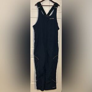 Vintage Men's Navy Polaris‎ WinterWear Snowmobile Snow Bib Overalls Sz XL.